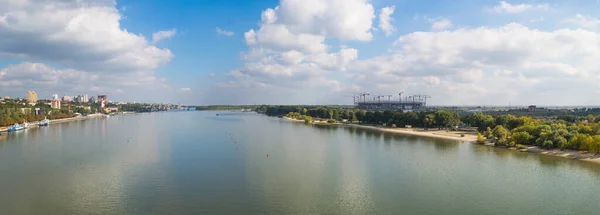 Brede Rivier Don Buurt Van Stad Rostov Don Panoramisch Uitzicht — Stockfoto