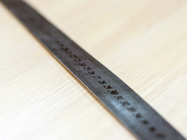 Precision Measurement Tool Made Steel Millimeter Detail Photo Low Depth — Stock Photo, Image