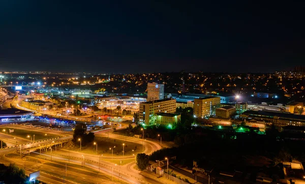 Beautiful View Lightning Night City — Stock Photo, Image