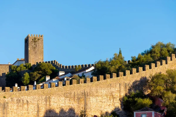 Medieval Wall Castle Obidos Portugal — Stock Photo, Image
