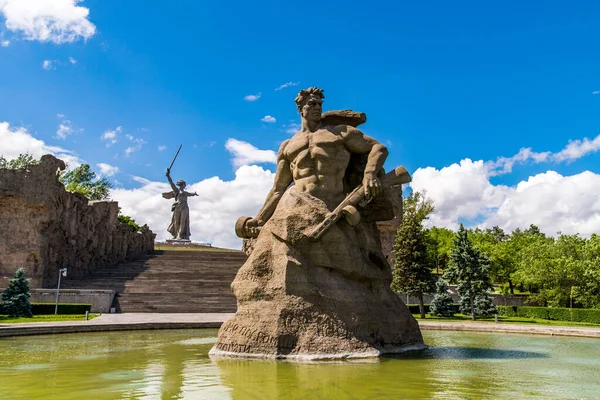 Volgograd Russia Mayıs 2019 Mamayev Kurgan Daki Ölüm Anıtı — Stok fotoğraf