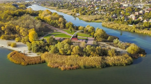 Mémorial Kumzhensky Complexe Commémoratif Kumzhenskaya Grove Vue Aérienne Rostov Sur — Photo