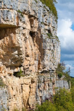 Kanyonda katmanlı yamaç yüzeyi, yakın görüş