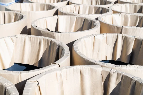 Mercadorias Armazém Módulos Fragmentos Tubos Aço Inoxidável Para Chaminés Chaminé — Fotografia de Stock