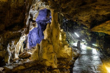 Azish or Azishskaya cave in Adigeya, Russia. clipart