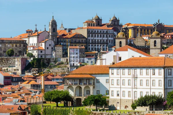Porto Portogallo Centro Storico Ribeira Vista Lungomare Aerea Con Case — Foto Stock