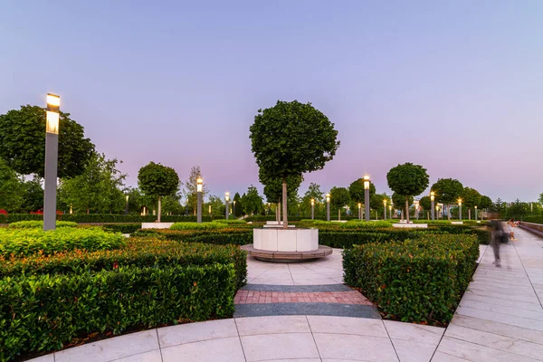 Maple Alley French Garden Public Landscape City Park Krasnodar Galitsky — Stock Photo, Image