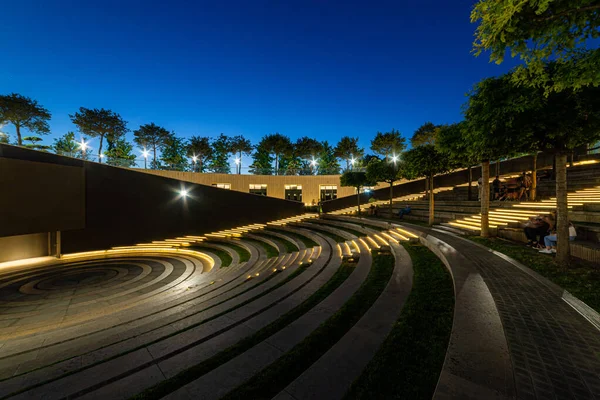 Modern Amphitheater Ancient Theatre Night — Stock Photo, Image