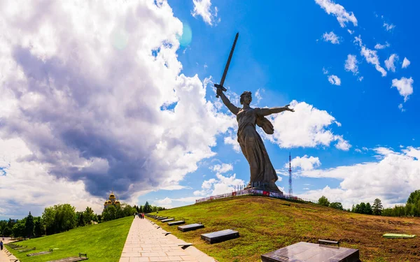 Volgograd Russia Mayıs 2019 Rusya Volgograd Daki Anavatan Çağrısı Anıtı — Stok fotoğraf