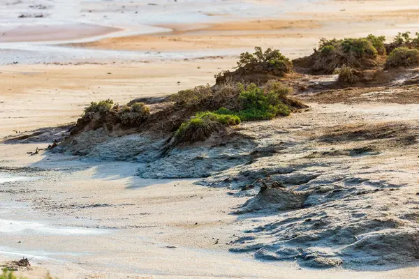 Ecologische Catastrofe Uitzicht Droogkust Ernstige Droogte Het Meer Sterft Zonder — Stockfoto