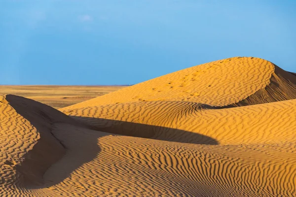 Énormes Dunes Désert Belles Structures Barkhan Sablonneux Dune Sable Vagues — Photo