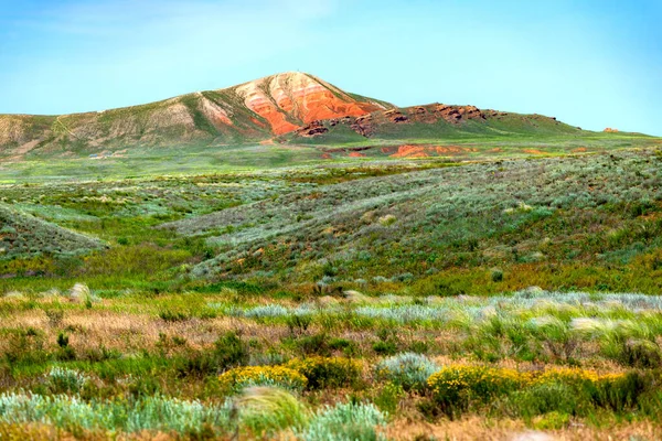 Unusual Landscape Mountain Big Bogdo Astrakhan Region Russia Sacred Place — Stock Photo, Image