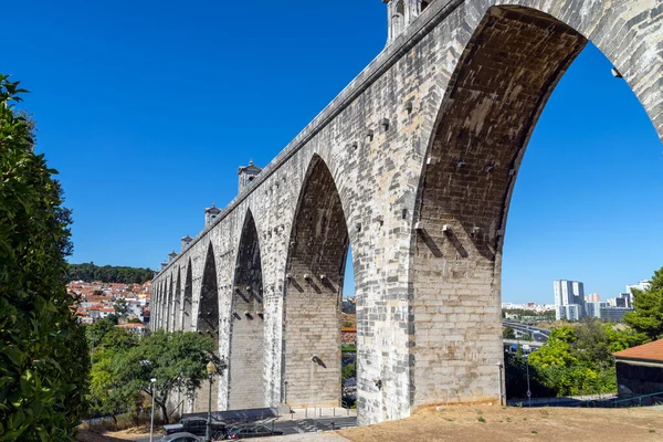 Aqueduto Das Aguas Livres Aqueduct Free Waters Історичний Акведук Місті — стокове фото