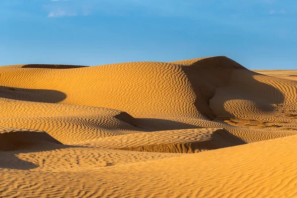 사막의 모래로 바칸이나 언덕으로 이루어진 아름다운 구조물이죠 위에서 바람을 흐르는 — 스톡 사진