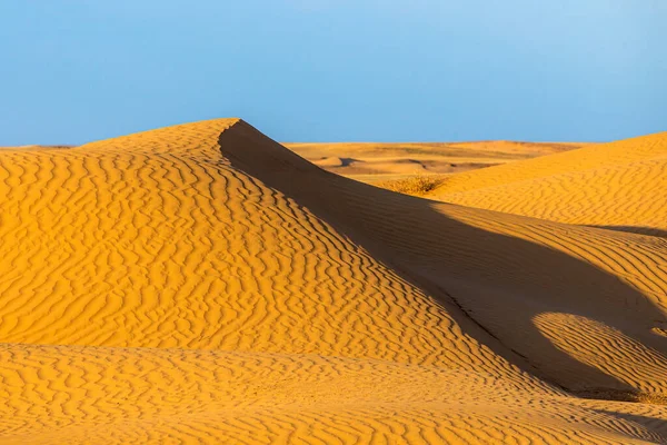 사막의 모래로 바칸이나 언덕으로 이루어진 아름다운 구조물이죠 위에서 바람을 흐르는 — 스톡 사진