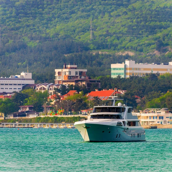 Θαλάσσιο Γιοτ Πολυτελείας Premium Άνετο Μηχανοκίνητο Σκάφος Πλοίο — Φωτογραφία Αρχείου