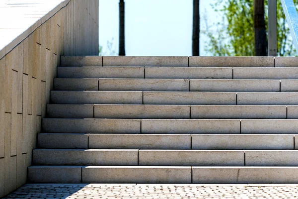 Treppenstufen Aus Granit Hintergrund Detail Der Konstruktion Platz Freien — Stockfoto