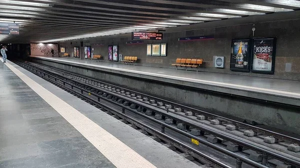 Lisbon October 2018 Typical Interior Subway Station Lisbon Trip Underground — Stock Photo, Image