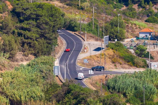 Obidos Portugalsko Října 2018 Křižovatka Dvou Malých Uliček Venkově — Stock fotografie