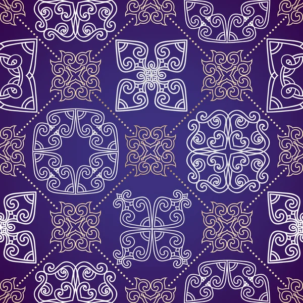 Oriental, azulejo patrón sin costura . — Vector de stock