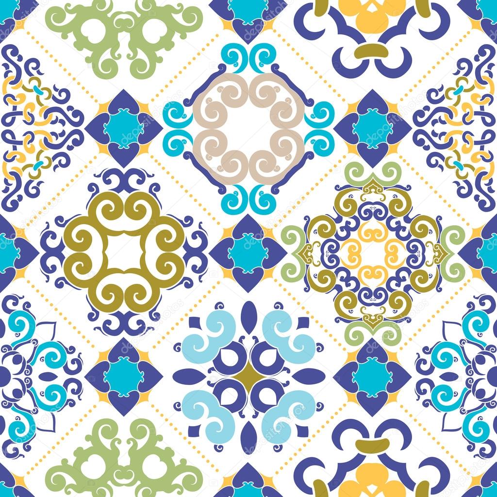 Oriental, seamless pattern tile.