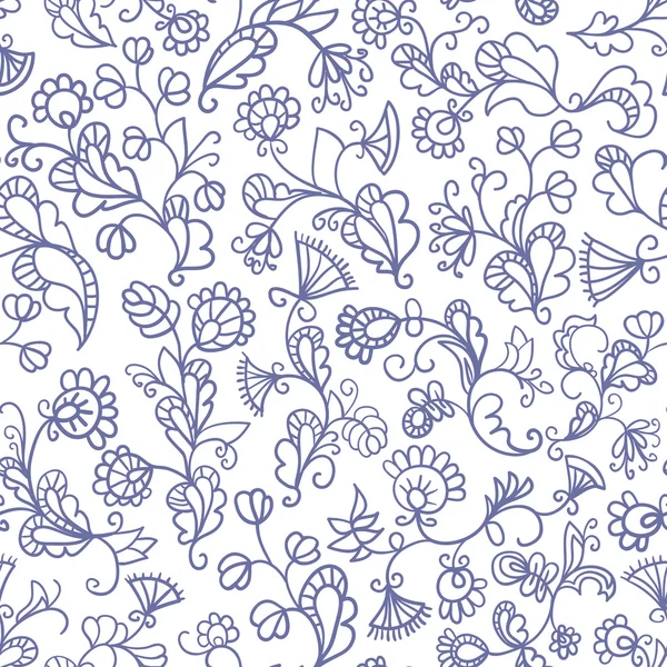 Naadloze patroon. Floral sieraad. — Stockvector