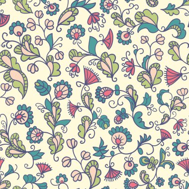 Çiçekler. Dikişsiz desen.