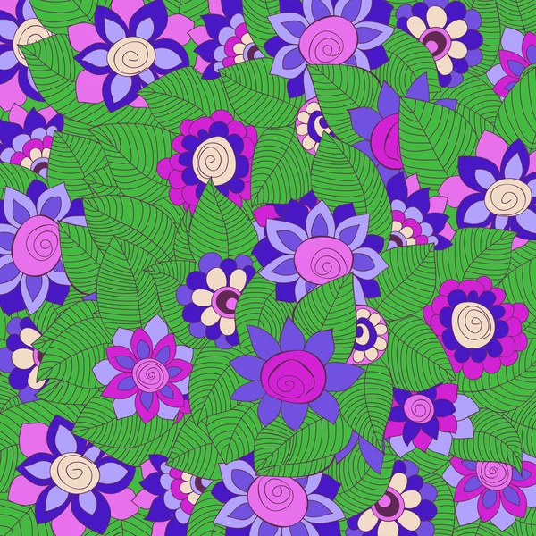 Composition des feuilles florales . — Image vectorielle