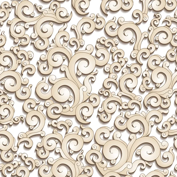 Weißes Muster. 3D-Ornament. — Stockvektor