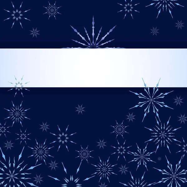 Dark blue background with snowflakes. — Stock Vector