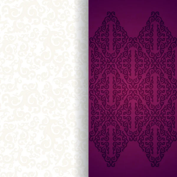 Ornement oriental et folklorique. Fond violet . — Image vectorielle