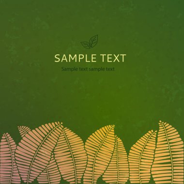 Fern. Sonbahar yaprakları bileşimi.