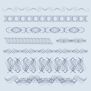 Dekoratif çizgi unsurları.