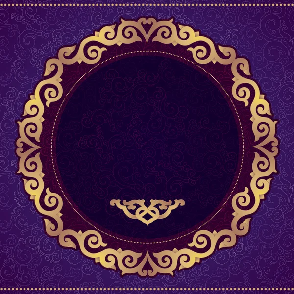 Oriental, ornamento popular. Fundo roxo . — Vetor de Stock