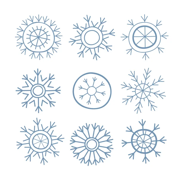 Snowflakes. Winter pattern. — Stock Vector