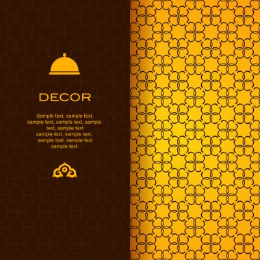 Menü. Doğu süsleme.