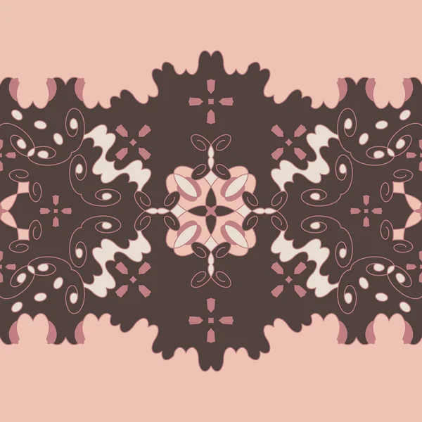 Modèle Sans Couture Rétro Vintage Couleur Chocolat Rose Orange Pastel — Image vectorielle