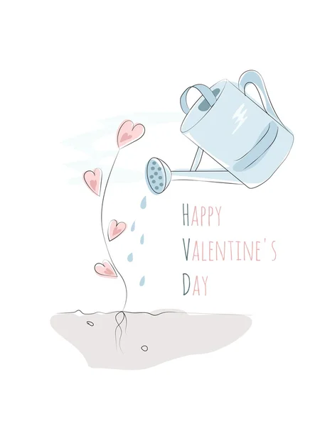 Tarjeta de felicitación de San Valentín — Vector de stock