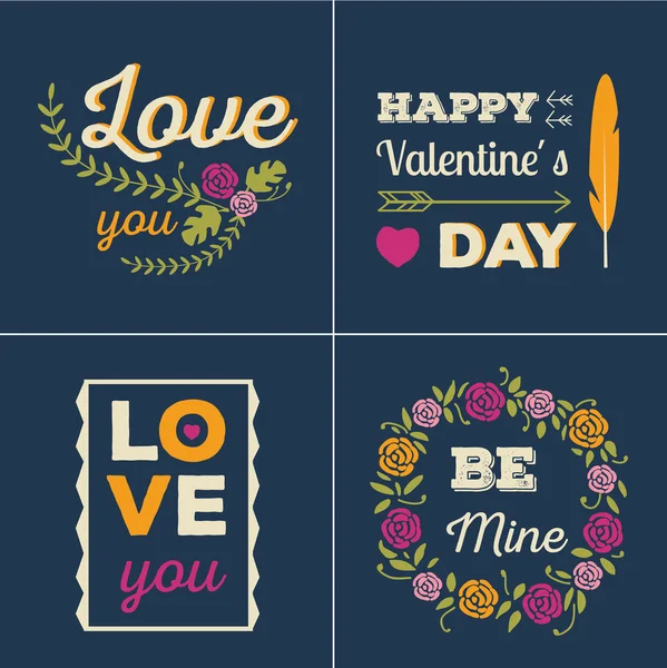 Valentines instellen — Stockfoto