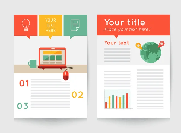 El ilanı, broşür, düz tasarım