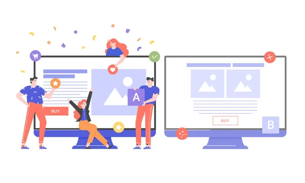 İniş sayfası web tasarımı olan iki monitör. 