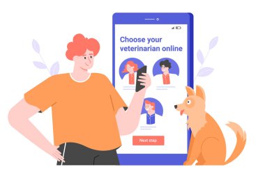 Veteriner kliniği web sitesi, mobil versiyonu. Doktorlar çevrimiçi.
