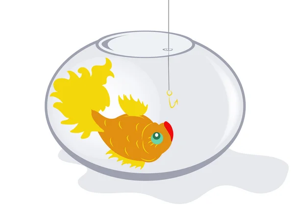 Pesce in un acquario — Vettoriale Stock