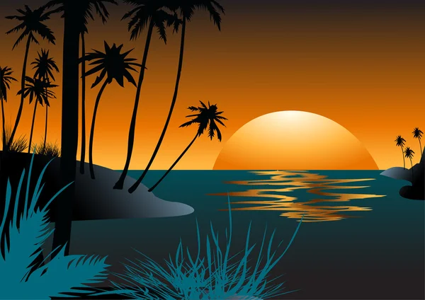 Hawaii'de gün batımı