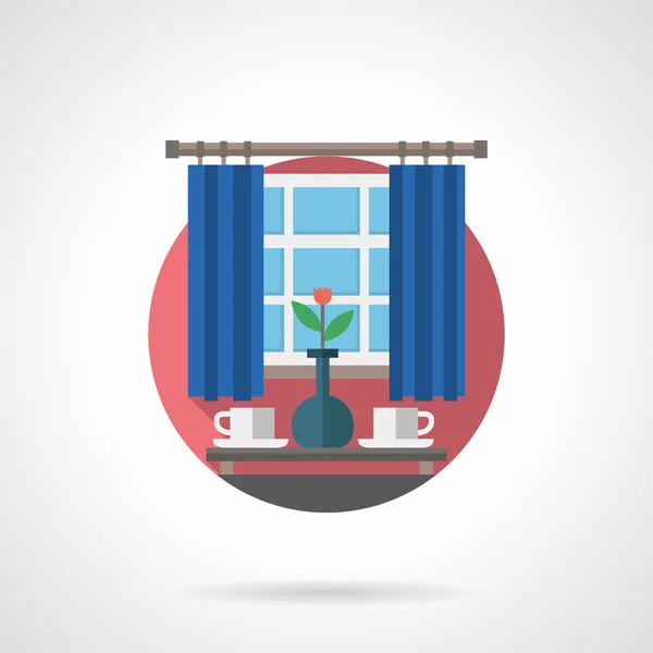 Coffee time detailed flat color vector icon