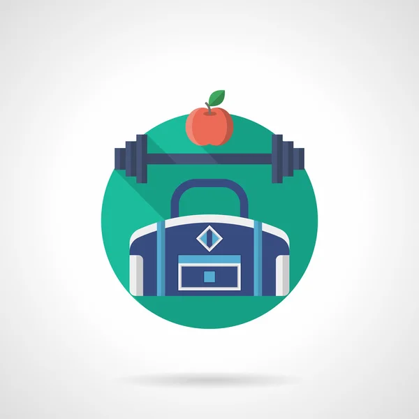 Gym detailed flat color vector icon — Stockvector