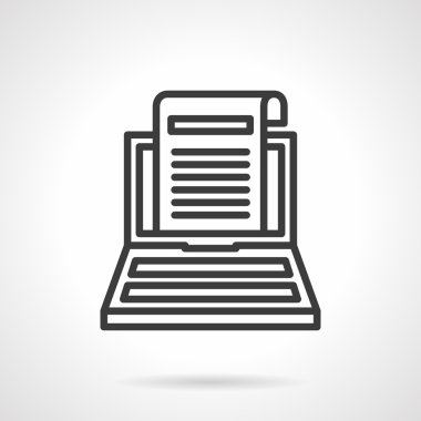 Copywriting black line design vector icon