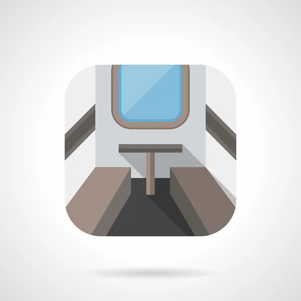 Compartimento de tren diseño de color plano icono vectorial — Vector de stock