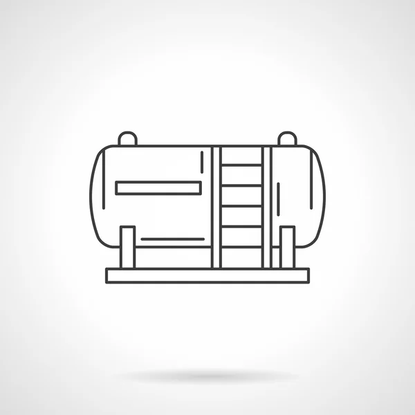 Fuel tank flat line design vector icon — 图库矢量图片