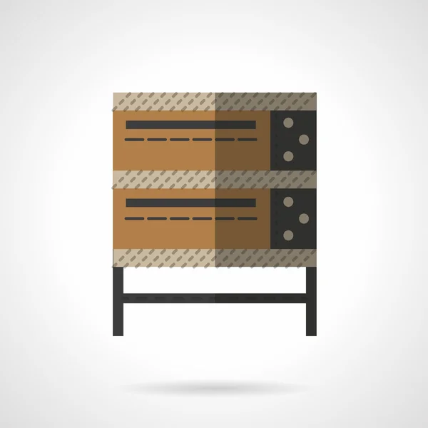 Bakery oven flat color design vector icon — ストックベクタ